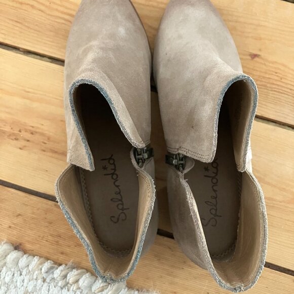 Splendid Beige Suede Hamptyn Booties 8M - Picture 3 of 10